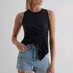 NWT Express Asymmetrical Ruched Top